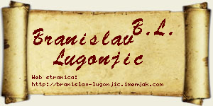 Branislav Lugonjić vizit kartica